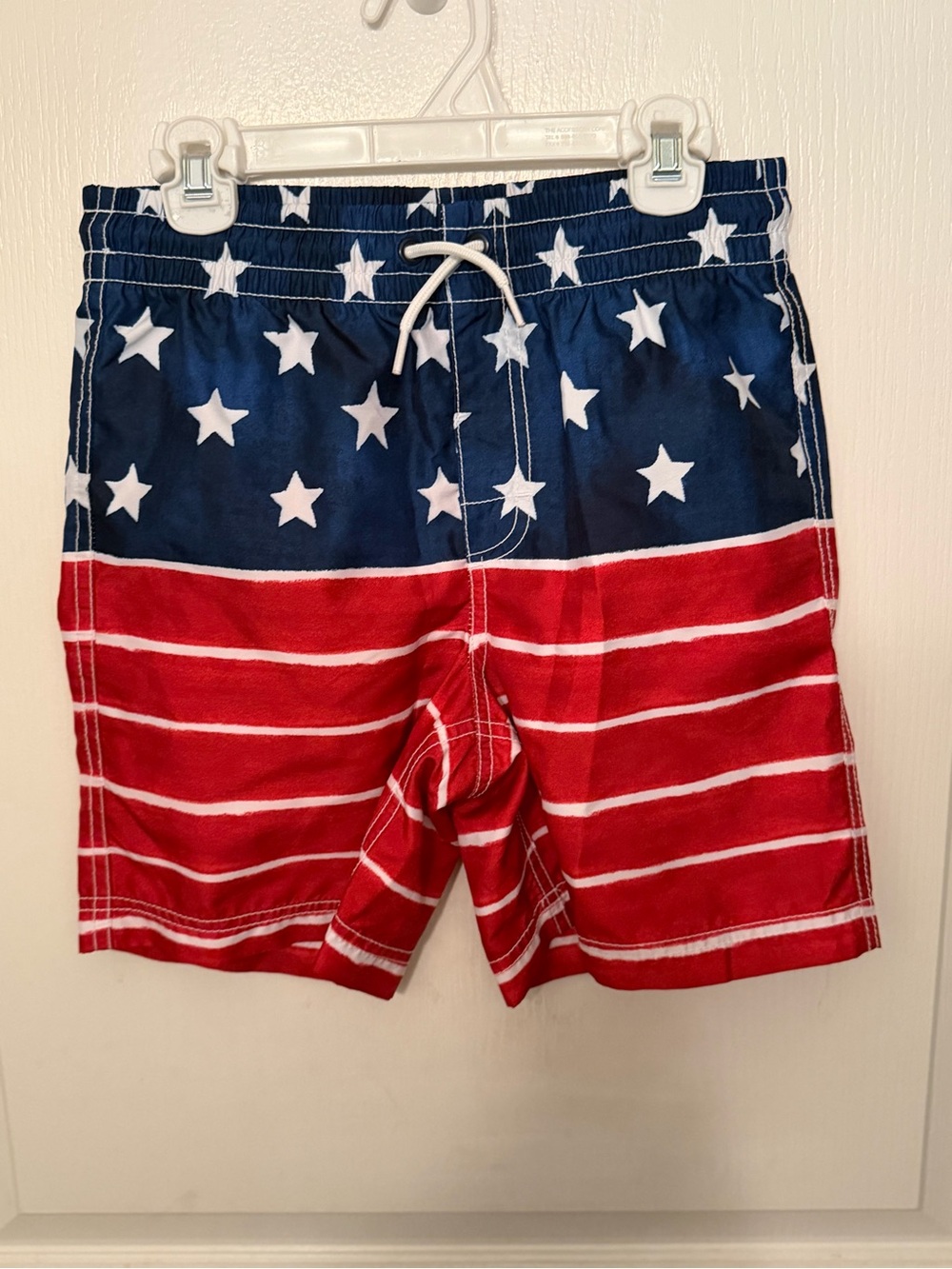 Old Navy Red and Blue Star Stripe Boys Swim Trunks